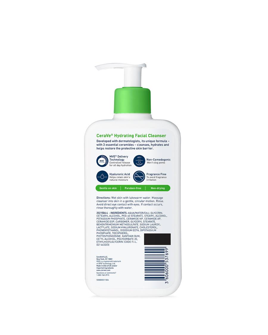 CERA VE Hydrating Facial Cleanser 355 ml